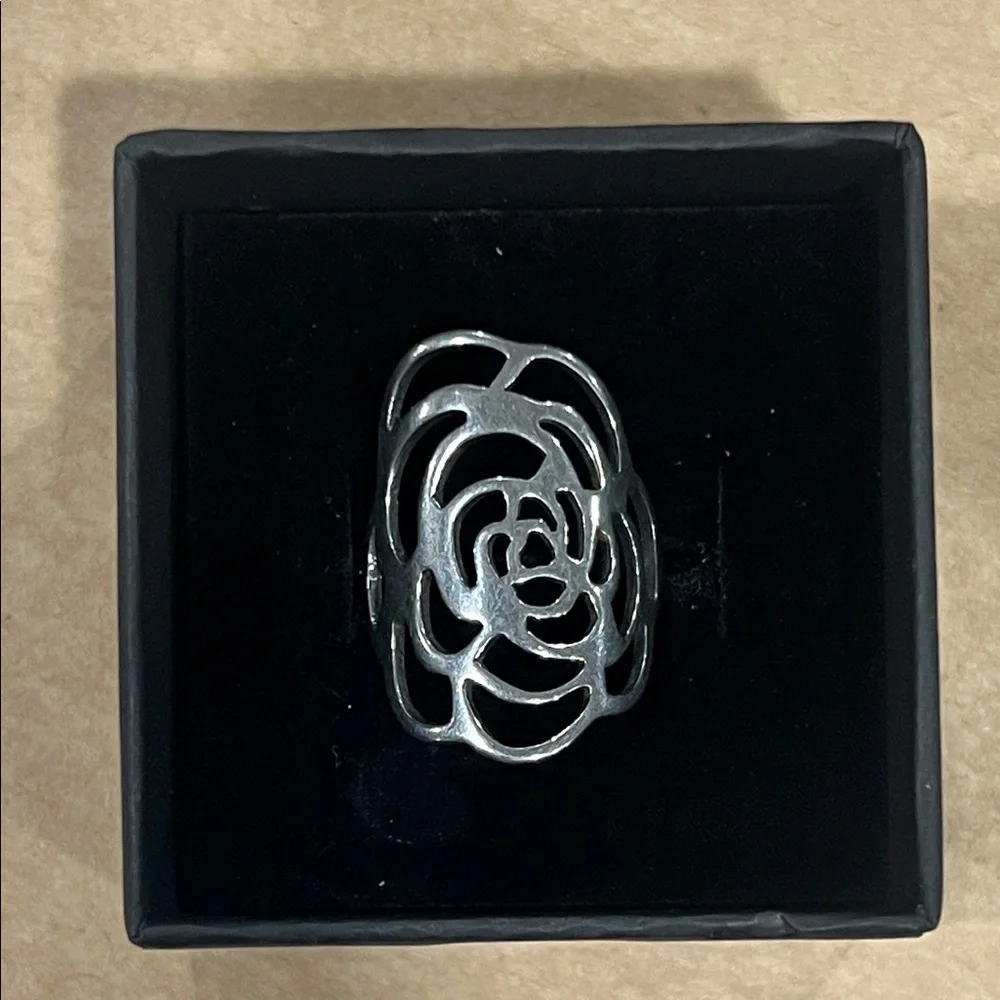 Rose Cutout Ring Floral Bohemian Jewelry